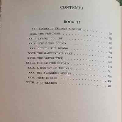 table of contents