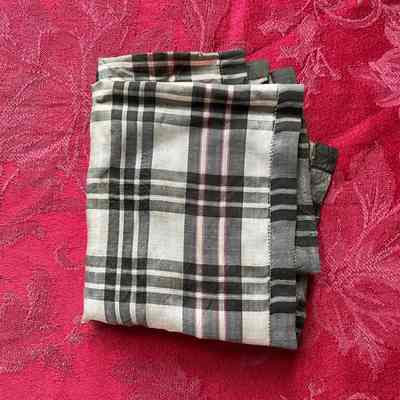 Black and White Plaid Scarf