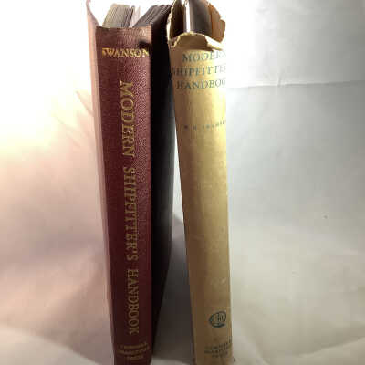 Spine of book next to spine of dust jacket