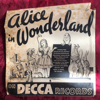 Decca records Alice in Wonderland paper cover