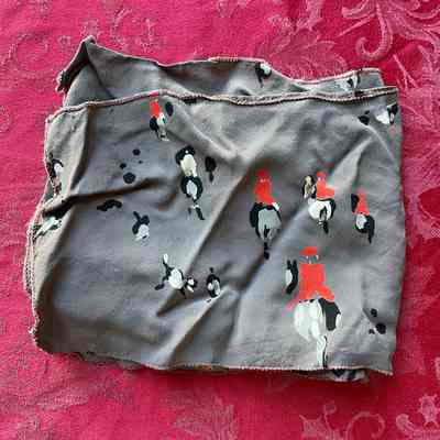 Gray Abstract Patterned Scarf
