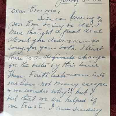 Letter to Emma from Maud Burton