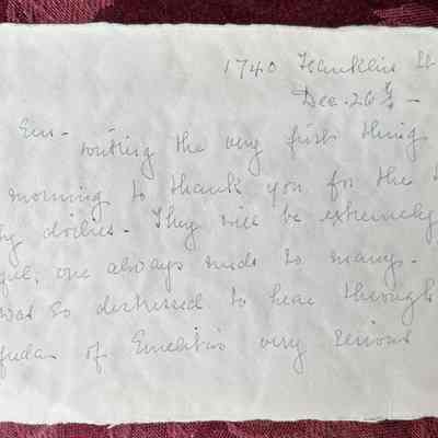 Letter to Emma from her Friend