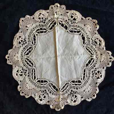 Decorative lace and cotton doily