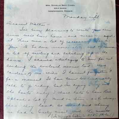 Marj’s letter to Emma
