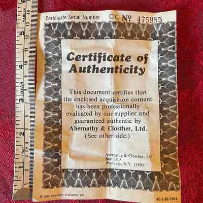 Certificate of Authenticity
