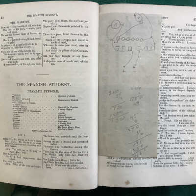 Check from The Oakland Bank of Savings used as bookmark on page 45