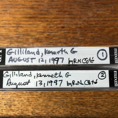 Oral history Kenneth Gilliland Aug 12,13 1997