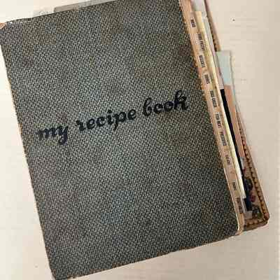 Emma Bray Cohen recipe book: Inscription from Emelita (to her mother)