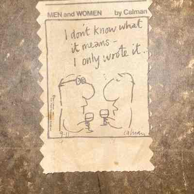 Clipping of “Men and Women” by Calman