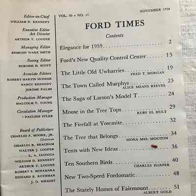 Table of contents
