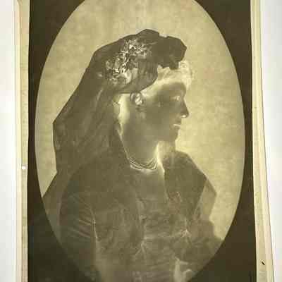 Negative of Julia Bray on Wedding Day