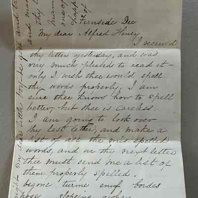27-B. Emilie Cohen Letters to sons Alfred Henry and WIlliam 1867-1895