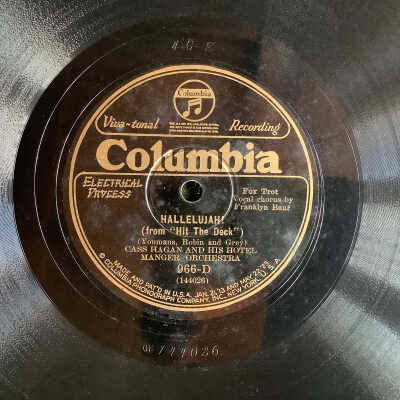 Columbia record Hallelujah / Sometimes I'm Happy - Cass Hagan