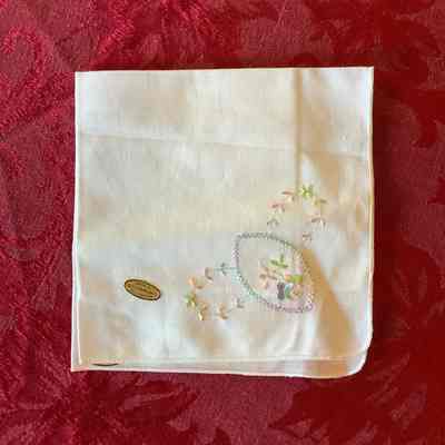 White Embroi Handkerchief