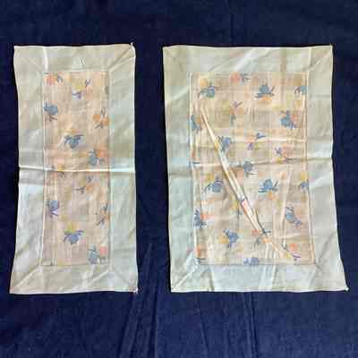 Two flower design textiles