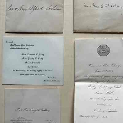 14. Emma B. Cohen: Invitations saved
