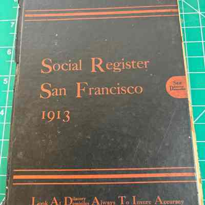 Social Register San Francisco 1913