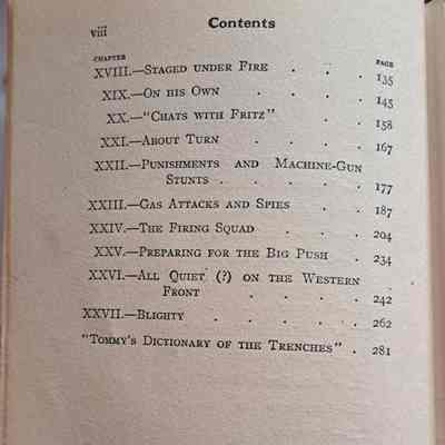 table of contents
