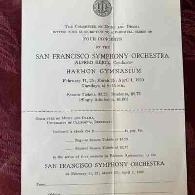 Advertisement for the Orchestra