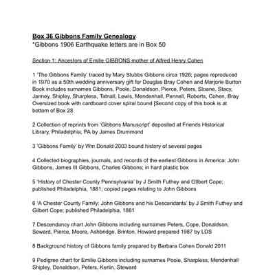 36. Gibbons Family Genealogy