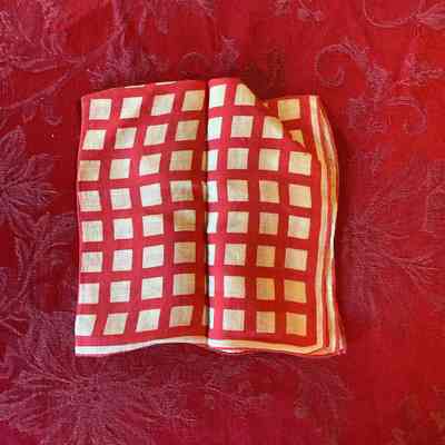 Red Patterned Handkerchief