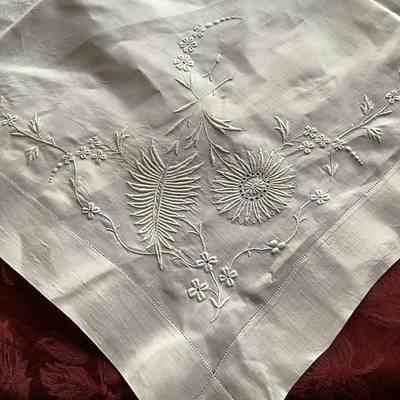 Large embroidered textile