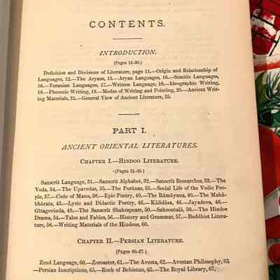 First page of table of contents