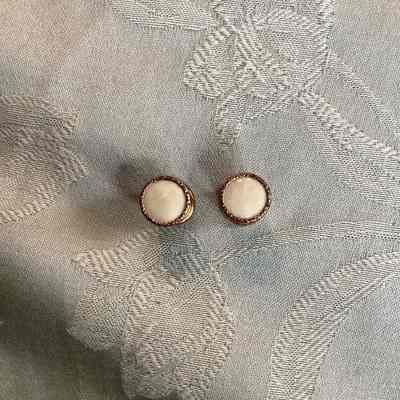 Set of Gold Tone Celluloid Snap Cufflinks
