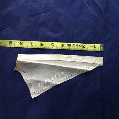 Detachable embroidered voile collar piece (second piece missing)