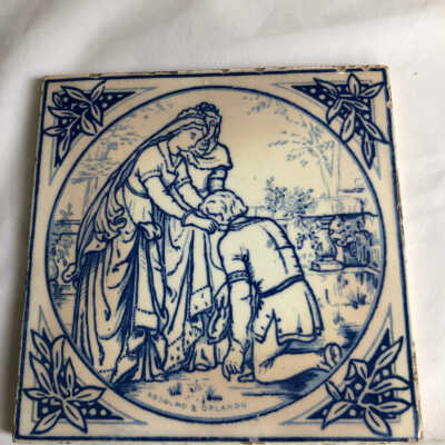 Tile - Blue on White