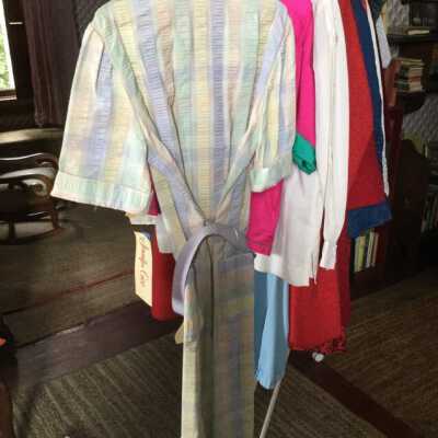 132 Dress Pastel Seersucker  Back