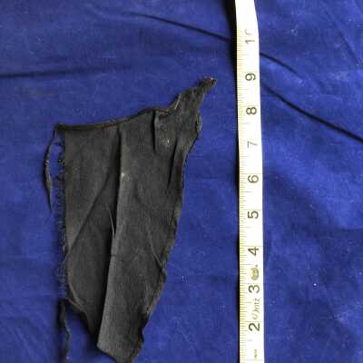 Black silk crepe v-inset piece