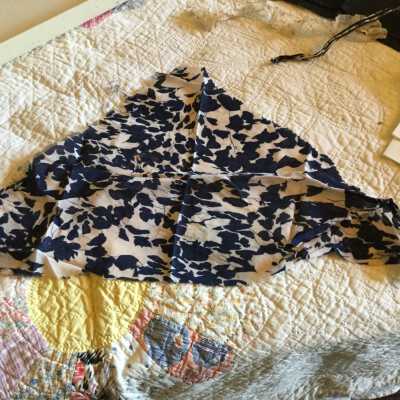 Fabric scrap, blue