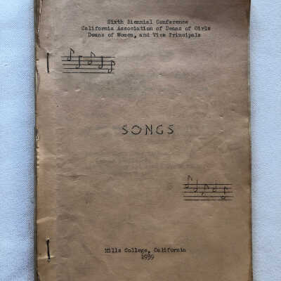 Mills College 1939 Song Book