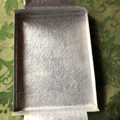 Hammered Aluminum Tray - rectangular