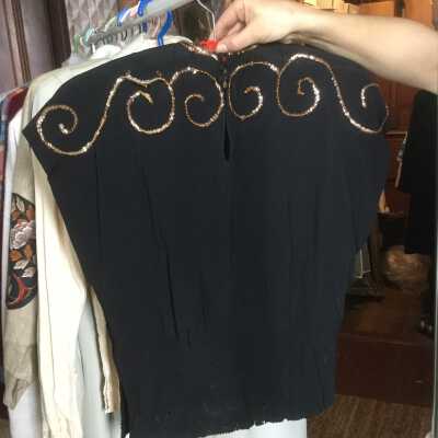 114 Top  Sequin Back