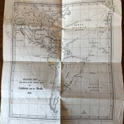 Map 1849. The various Routes to California and the Pacific