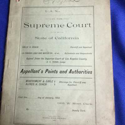 Supreme Court in the State of California Appellant's Points and Authorities