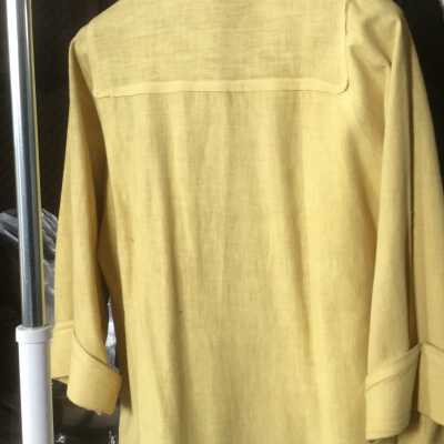 116  Yellow Linen Jacket Back