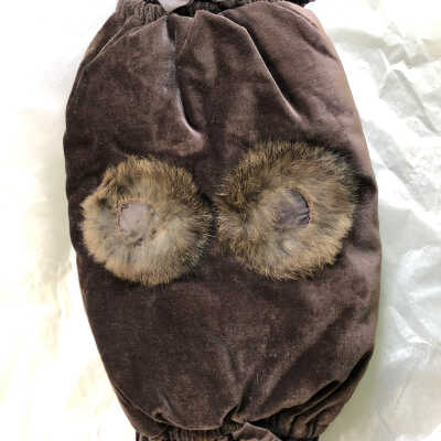 Muff one of set with fur collar