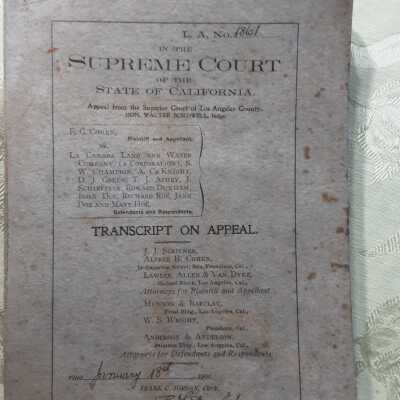Supreme Court La Canada Land and Water Company 1906