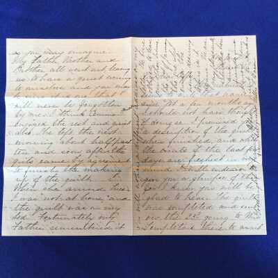 Page 1: Beginning of letter is on right side of page, reads: “my dear effie” located underneath parallel running script in top right corner