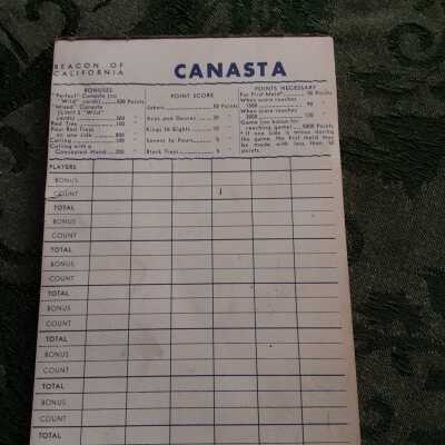 Canasta Scorepad