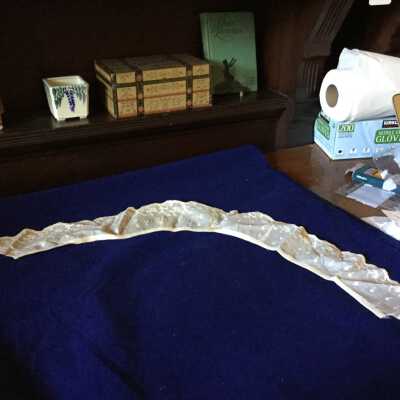 Collar embroidered ivory cotton