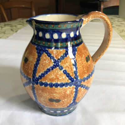 Pitcher - Orange and Blue