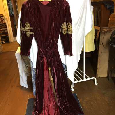 Coat. Velvet gold trim for volunteer