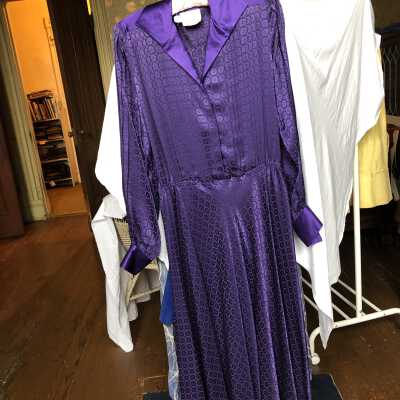 Dress silk purple