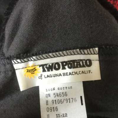 119  Black Velour Pants  Label