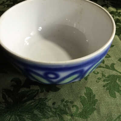 Blue-green serving bowl